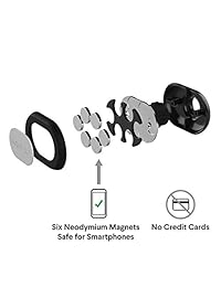 Kenu Airbase Magnetic   Soporte magnético para teléfono para automóvil   Soporte para coche Android + soporte para coche iPhone, iPhone Xs Max   Xs   X, iPhone 8 Plus   8, iPhone 7 Plus   7 Accesorios para coche, soporte para teléfono Samsung   Negro