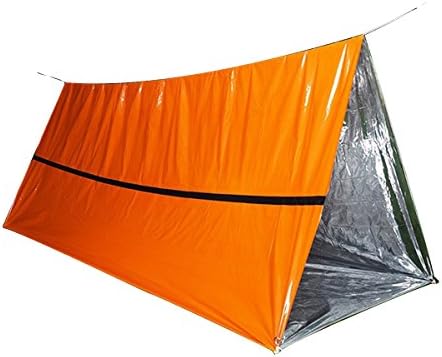 Survival Shack Emergency Survival Shelter Tent Mylar Thermal Shelter Keep Warm Blankets Reflective Material Conserves Heat (Tent)