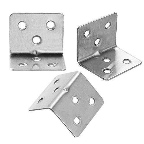 2 Stainless+Brackets+30x30x38mm+Furniture+Cabinets