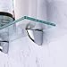 KES Bathroom Glass Shelf 13.7 Inch Shower Organizer Extra Thick Tempered Glass Rectangle Floating Wall Mounted Polished Finish, BGS3200S35