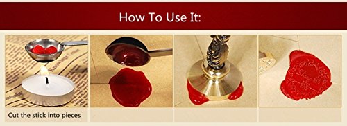 Vintage Wolf Direwolf Custom Picture Logo Wedding Invitation Wax Seal Sealing Stamp Rosewood Handle Sticks Melting Spoon gift Box Set Kit - Thumbnail 5