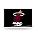 Rico Industries NBA 3-Foot by 5-Foot Single Sided Banner Flag with Grommets, Miami Heat- Black