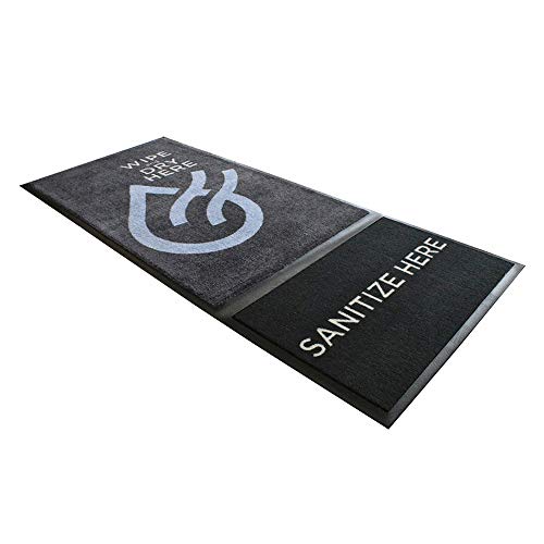 StepWell-Shoe-Sanitizing-Mat-3-X-7-Footbath-Mat-with-Carpeted-Section-to-Dry-Shoes-Blue-Design
