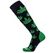 Pure Compression Nature Snowboard Socks – Warm Midweight Snowboarding Socks Men Women - Great Cold Weather Skiing, Pot Leaves