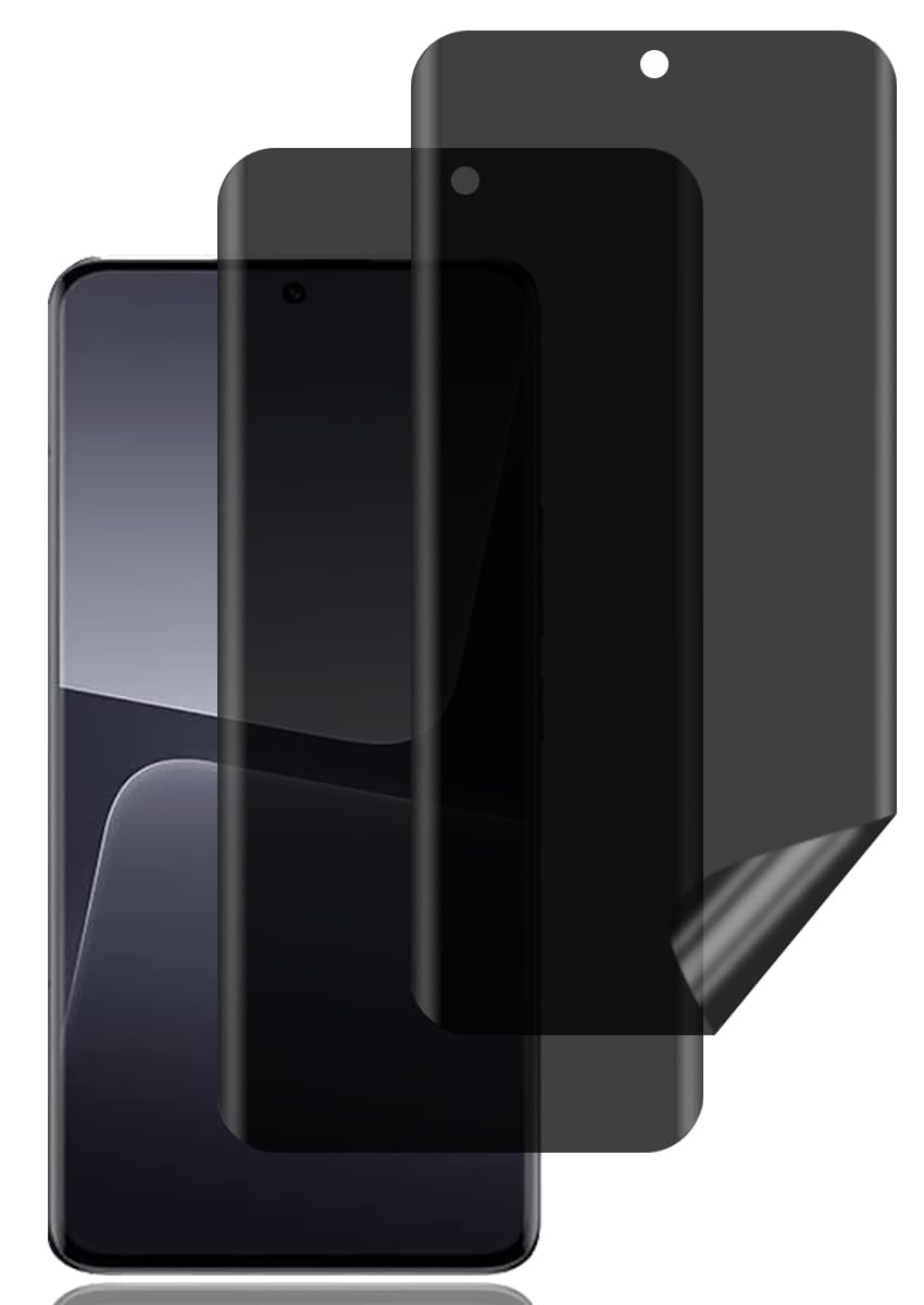 BCHKLAI Privacy Screen Protector for Xiaomi 13 Pro [2 Pack], Anti Spy Screen Protector, Anti Scratch, Anti Fingerprint, High Sensitivity, Bubble Free, Anti Spy TPU Soft Film for Xiaomi 13 Pro 5G