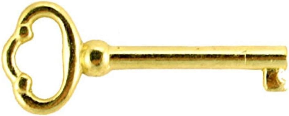 KY-2 Reproduction Brass Plated Hollow Barrel Key