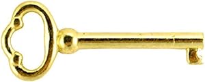 KY-2 Reproduction Brass Plated Hollow Barrel Key