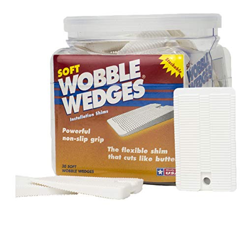 Wobble Wedges Installation Shims â€“Soft White 30 ea â€“Easy Trim â€“Protect Delicate Surfaces â€“Level Household Furniture and Plumbing Fixtures â€“Stop rattling pipes â€“Use as Clamping Pad on Angled Surface