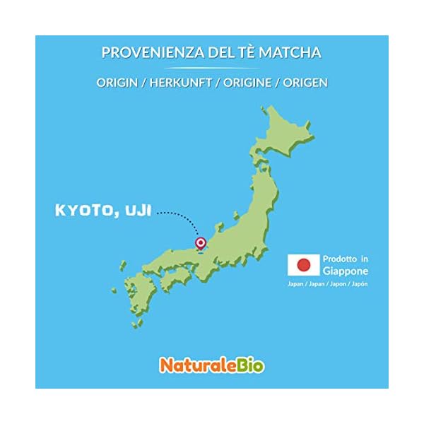 NaturaleBio Matcha Tee Pulver Bio - Premium-QualitÃ¤t - 100g. Original Green Tea aus Japan. Japanischer ideal zum Trinken. GrÃ¼ntee fÃ¼r Latte, Smoothies GetrÃ¤nk. Hergestellt in Uji, Kyoto. – Bild 5