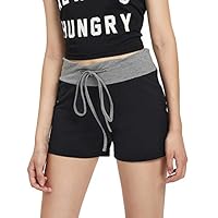 Jollymoda Juniors Pajama Shorts Sleep Wide Waistband Design Print Yoga Bottoms (Black, S)