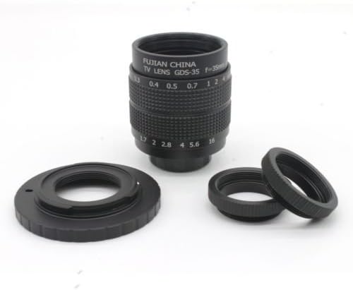 CCTV 35mm f/1.7 C-Mount Camera Lens + Micro M4/3 Adapter for Olympus E-P2 E-PL2 E-P3 E-PL3 E-PL5 E-PM1 E-PM2 E-PM3OM-D E-M10/II E-M5/II E-M1/II Panasonic Lumix DMC GF2 GF3 G3 G5 GF5 GH1 GH2 GX1