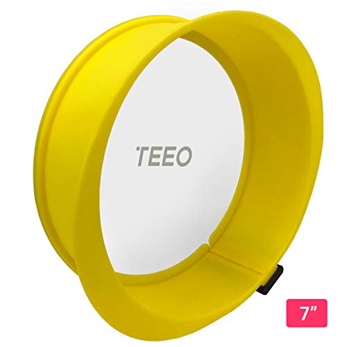 [2-PACK] Silicone Springform Non-Stick Baking Pan, Removable Ring & Tempered Glass Bottom, Leak-Proof, 100% Food Grade, BPA-Free, Non-Toxic Cheesecake Bakeware/Round Cake Pie Pan-7" Yellow & 9" Red - Thumbnail 4