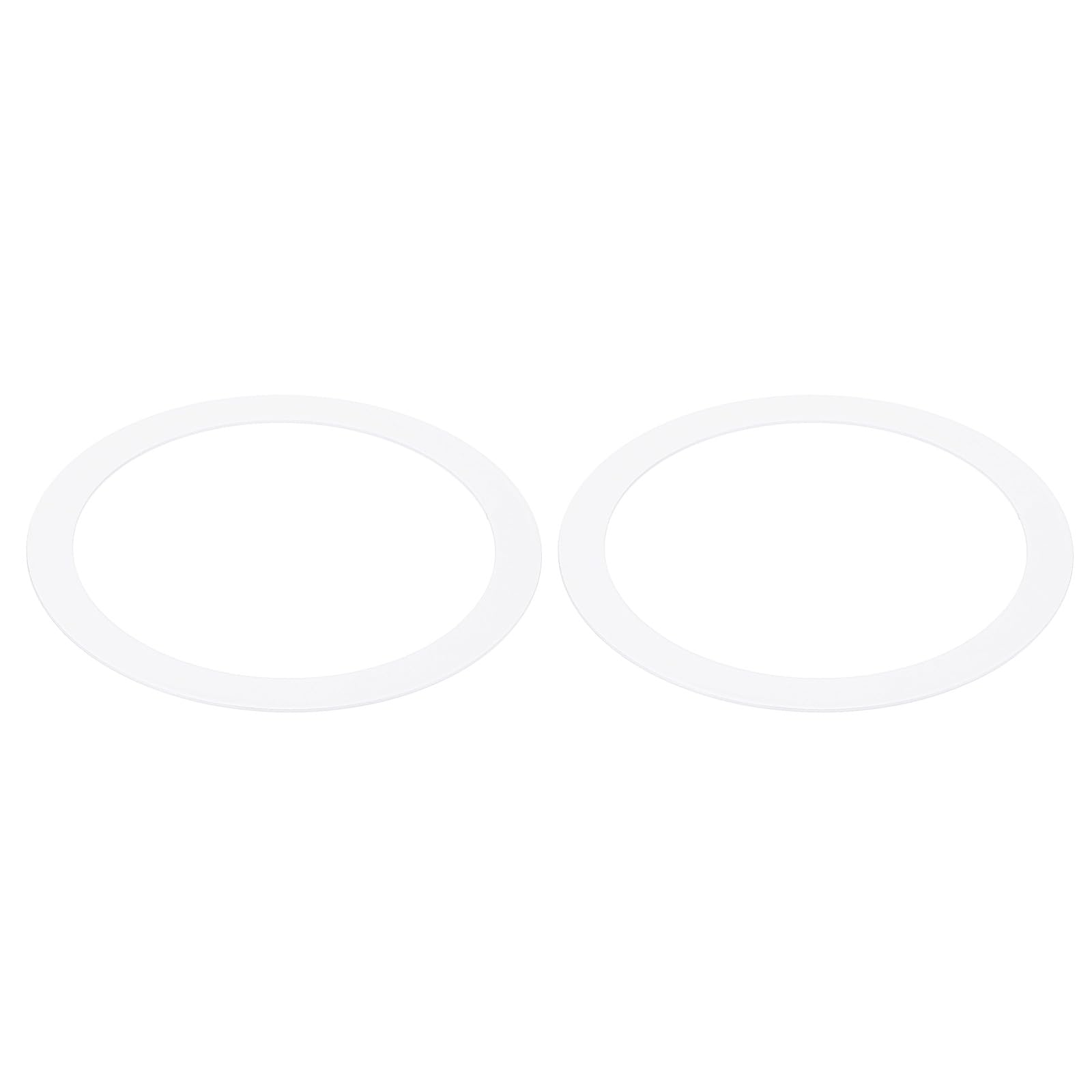 PATIKIL Metal Goof Trim Ring, 2 Pcs 4.13" OD x 3.39" ID White Recessed Light Cover Ring for Recessed Can Downlight, Living Room