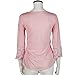 Sunfei Autumn Women Lace Crochet Long Sleeve Shirt Casual Blouse Tops (L, Pink)