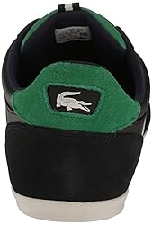 Lacoste Men's Chaymon Sneaker, Blk/Wht Leather, 10.5