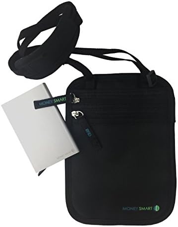 Neck Pouch &amp; Travel Wallet Bundle with RFID Technology, Best Slim Theft Proof Wallet &amp; Passport Holder Pack For Men &amp; Women, Keeps Credit Cards &amp; ID Undercover, Includes Multipurpose Mesh Bag