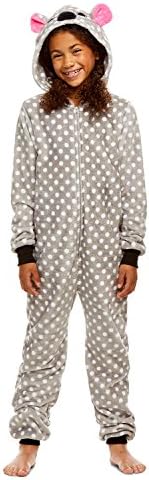 Girls Pajamas - Plush Zippered Kids Onesie Blanket Sleeper