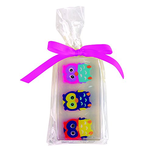 Clearly fun happy owl soap, pink bow, 6 ounce
