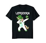 St Patricks Day Dabbing Lepricorn Irish Unicorn Gift T Shirt