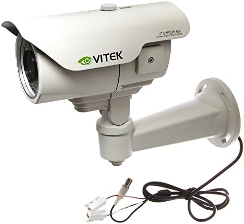 Vitek CCTV VTC-IRE70/650 700TVL Infrared Bullet Camera with 300' Range 6-50mm OSD, External Zoom/Focus Control, Highlight Masking, Waterproof - IP68