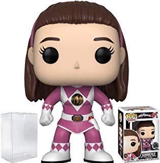 Power Rangers Funko Pop! TV: Mighty Morphin Kimberly Pink Ranger (No Helmet) Vinyl Figure (Bundled with Pop Box Protector Case)
