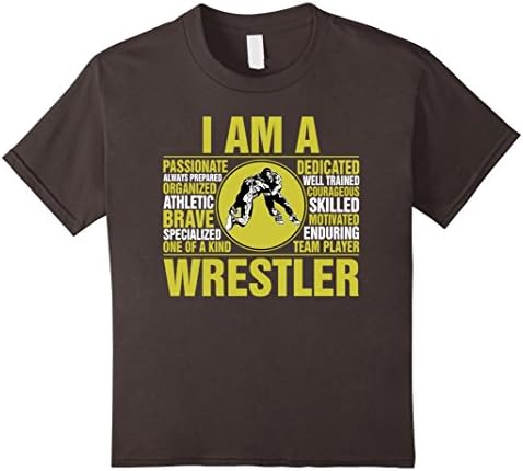 Kids Wrestler shirt - I am a cool Wrestler 6 Asphalt
