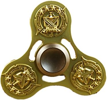 IRIDA The Anti-Anxiety 360 Spinner Helps Focusing Fidget Toy [3D Figit] Tri-Spinner EDC Focus Toy for Kids &amp; Adults - Best Stress Reducer Relieves ADHD Anxiety Boredom Metal Bearing (Golden)