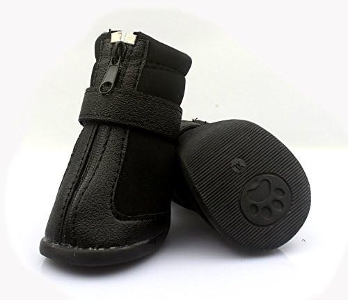 Kailian ® Anti Skid Dog Shose Dog Shoes Dog Winter Boots Fashion Boots -Black-XL