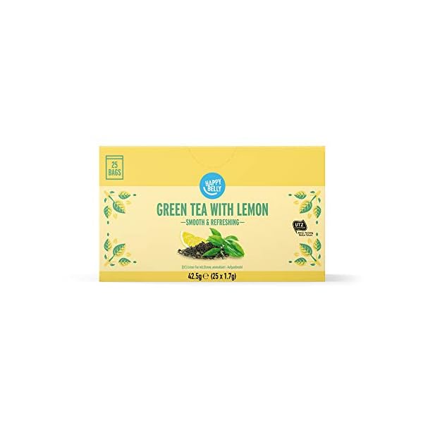 Amazon-Marke: Happy Belly Grüner Tee mit Zitrone, aromatisiert (150 Aufgussbeutel) – Bild 3