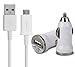 Travel Smartphone Charging Kit in White - Includes 1 High Speed Charging, & 1 Wall Adapter - Premium Charging, Syncing & Data Transfer Cord for Android Cell Phones