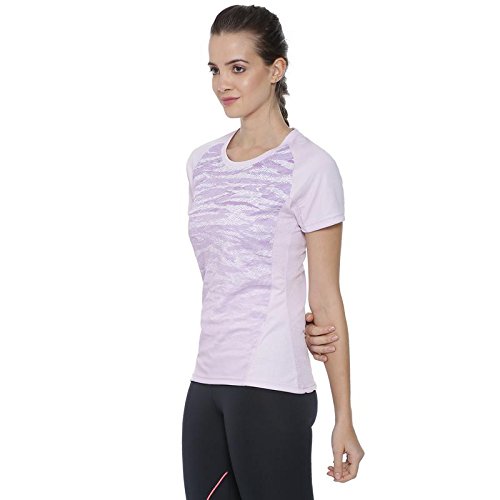 campus sutra self design women round neck purple sports jersey