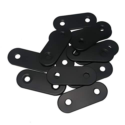 Alamic Straight Brace Stainless Steel Black Straight Flat Brace 16 x 40