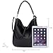 Handbags for Women Black Lightweight Compact Fashion Hobo Designer Boho Crossbody Ladies Purse Satchels Shoulder Bags Tote Vegan Leather School Porketbooks Bucket