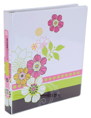 Wilson Jones WorkStyle Vinyl 3-Ring Binder, 1 Inch, Letter Size, Midori Style, Customizable, Multi-Color (design may vary) (W31600)