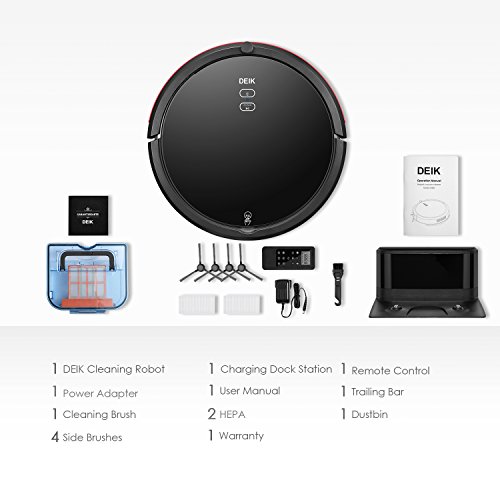 DEIK Robot Vacuum Cleaner with Schedule Cleaning, SelfCharging, Anti