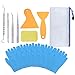 PP OPOUNT 18 Pieces Mosaic Tiles Tools Kit Including 2 Pieces Scrapers, 2 Pieces Tweezers, 1Piece Double-Ended Hook, 1 Piece Spatula, 1 Piece Sponge, 10 Pieces Glove and Storage Bag