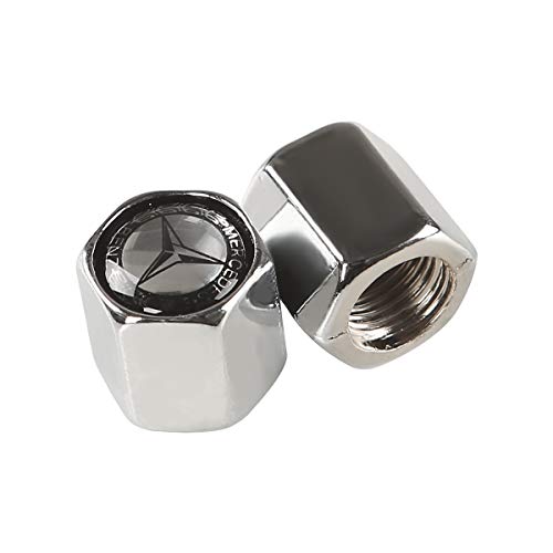ORFORD Car Wheel Tire Valve Caps, Valve Stem Air Caps Keychain Combo Set Styling for Mercedes Benz, Sliver - Thumbnail 5