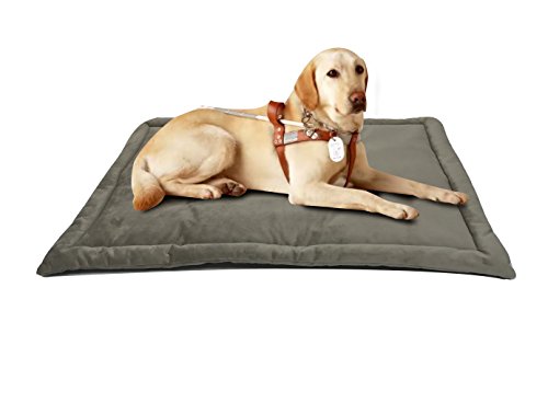 Christmas Indoor and Outdoor Sleeping Dog Bed Mat Soft Velvet Anti-slip Machine Washable Pad by ComforHome Dark Mocha 40" x 27"