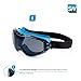 Solid. Safety Goggles that fit Perfectly | Protective Eyewear with Vented Anti-Fog, Anti-Scratch and UV-Protective Lens | Safety Glasses for wearing Over Prescription Glasses | Grey-Tinted Lens | Blue