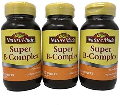 Nature Made Vitamin Super B Complex Vitamins Supplement |Triple Value Max Potency 3 Pack | Formulated for Energy