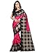 Jaanvi fashion Designer Pink Art Silk Printed SareeWith Unstitched Blouse