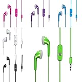 Color 3.5Mm Heaset Headphone Earphones With Mic For Iphone/Samsung/Htc/Motorola