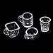 Dollhouse Accessories, 34pcs Doll Cups Micro Dollhouse Accessories Transparent Plastic Wine Glass Beer Mug Drinking Cup Teacup and Wine Glass Set Miniature Dollhouse Kitchen Accessories