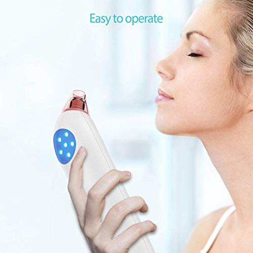 Blackhead Remover Vacuum Facial Pore Cleanser Electric Acne Comedone Extractor Kit USB Rechargeable Blackhead Suction Tool with 4 Changeable Functional Probes