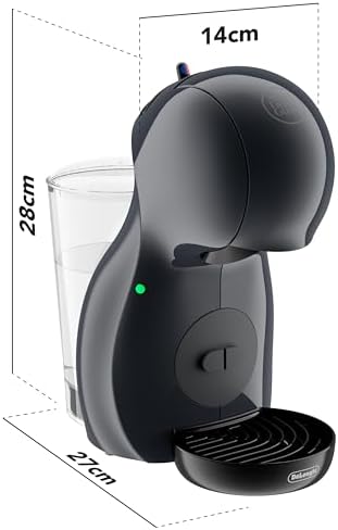 De'Longhi Nescafé Dolce Gusto Piccolo XS - Cafeteira de cápsula, pressão de 15 bares, design compacto, bebidas quentes e frias, desligamento automático, com 3 pacotes de cápsulas, grafite preto (EDG210. A)