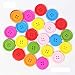 Mahaohao 100pcs Mixed Wooden Buttons in Bulk Buttons for Crafts Mixed Buttons Round Shape 20mm/0.78