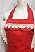 Hyzrz Lovely Home Work Adjustable Apron Shop Cake Kitchen Cooking Aprons for Women Girls with Pocket for Gift,Red