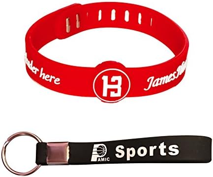 AMIC Basketball Silicone Wristband, Adjustable Rubber Bracelet