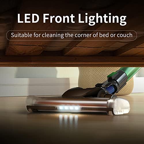 V12 Cordless Stick Vacuum Cleaner, with LED Light,Foldable and
