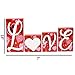 Gift Boutique Wooden Love Blocks Gift Tabletop 4 Piece Set For Home Red Pink White Heart Shape Design Romantic Sign Happy Valentine's Day Table Topper Centerpiece Desk Shelf Display Party Décor